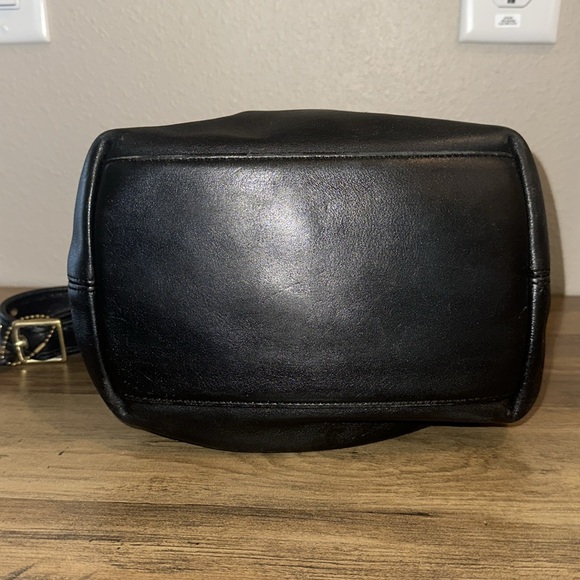 Vintage Coach Legacy drawstring hat black leather purse Y2K - Picture 9 of 12